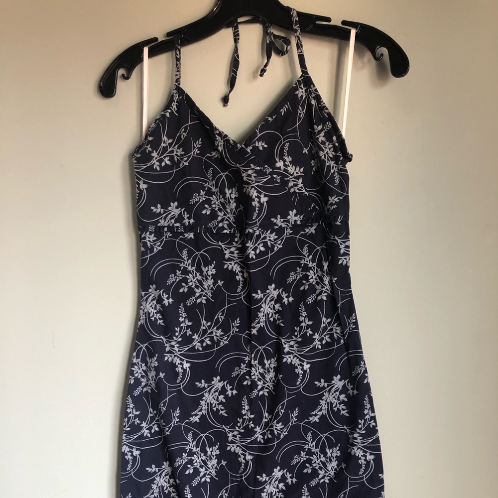 Halter top floral summer maxi dress size small
